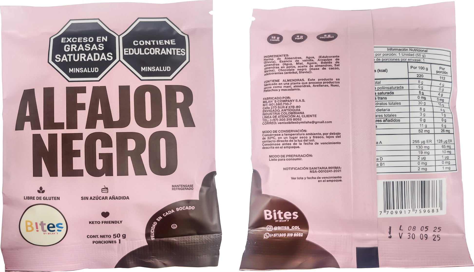 PACK ALFAJOR NEGRO x6