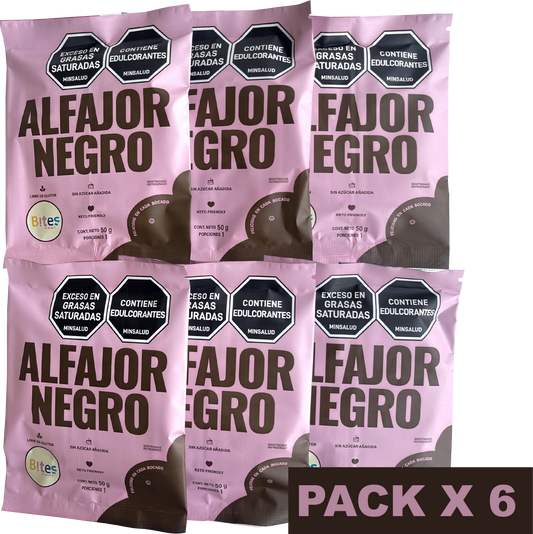 PACK ALFAJOR NEGRO x6