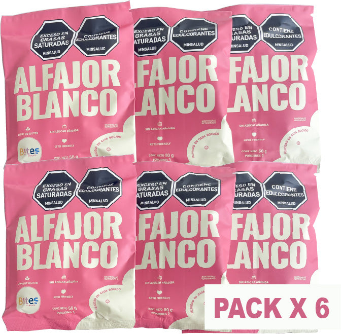 PACK ALFAJOR BLANCO  X6