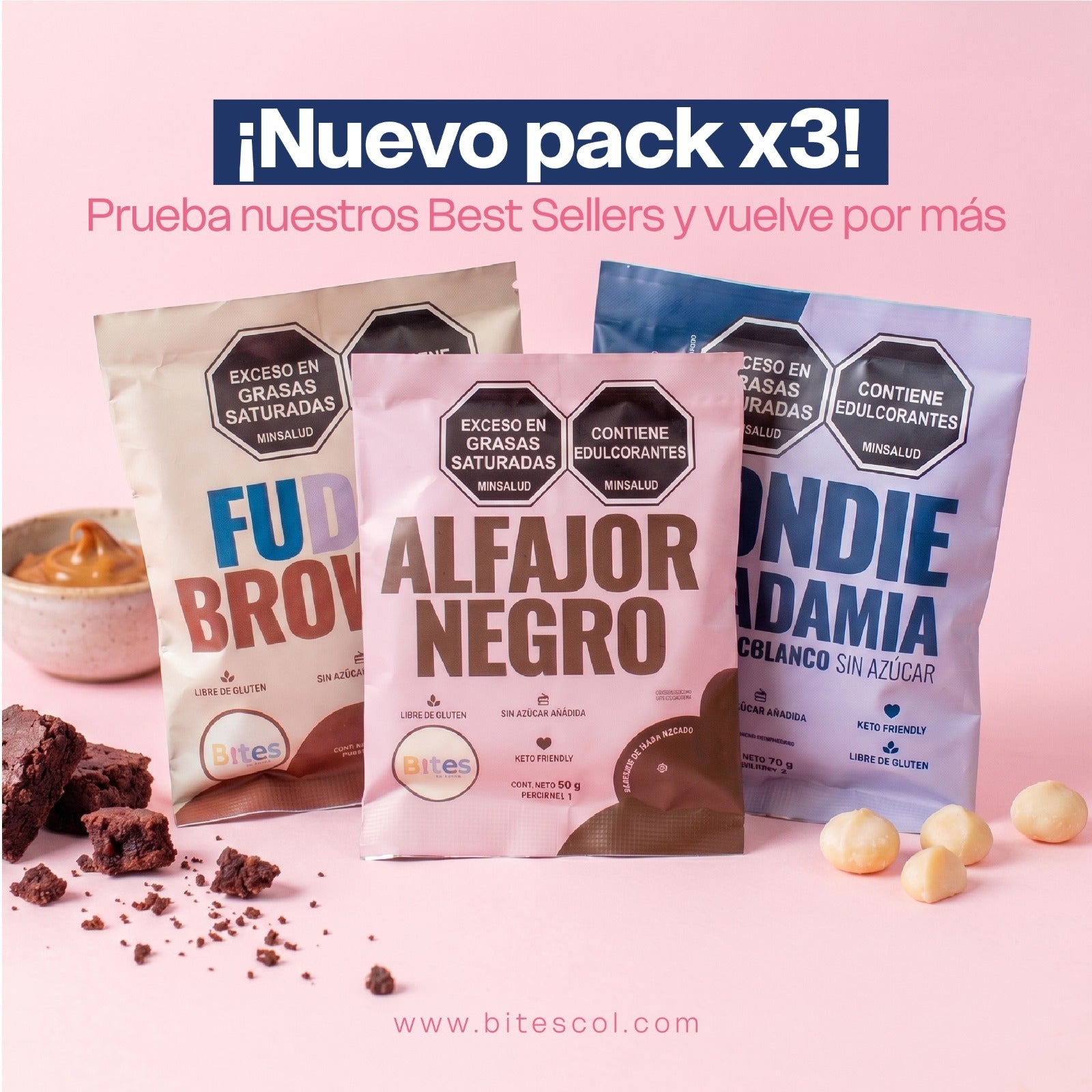 Pack x 3 - Alfajor + Blondie + Brownie