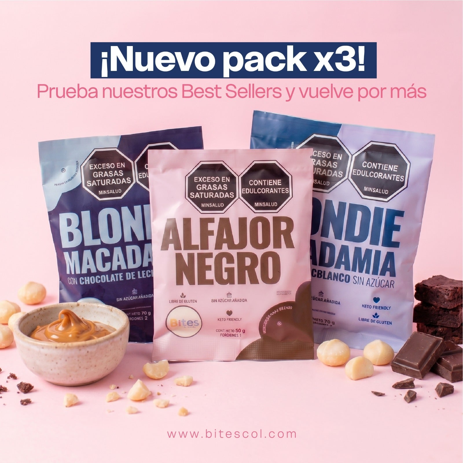 Pack x 3 Alfajor + Blondies