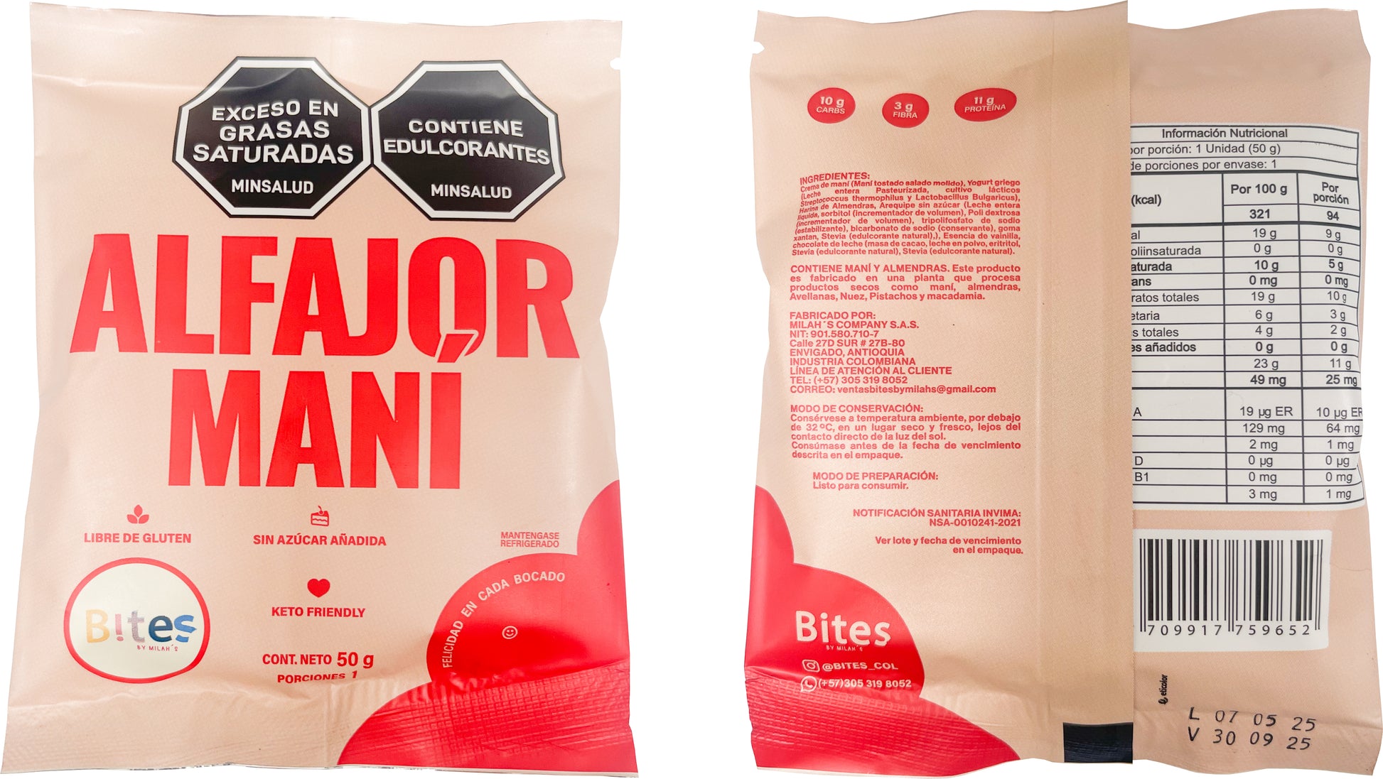 PACK ALFAJOR MANI X 6