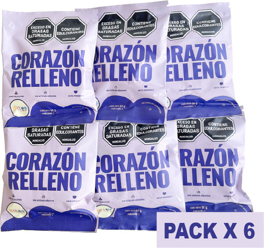 CORAZÓN RELLENO PACK X 6