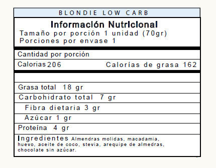 Blondie de macadamia negro