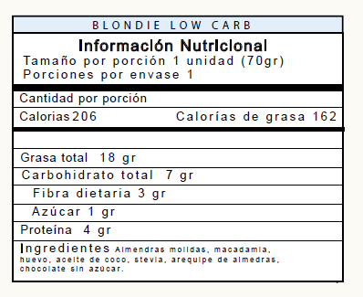 Blondie de macadamia blanco